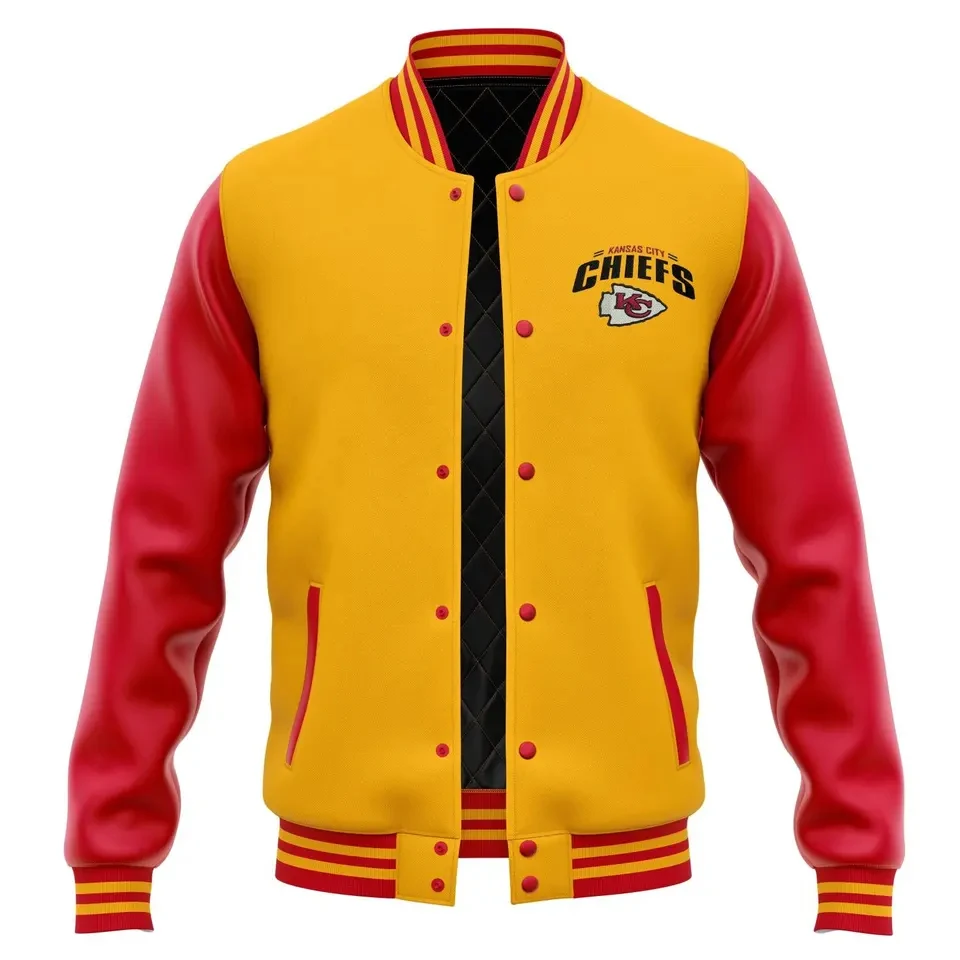 Custom size logo varsity jacket with chenille patches chic embroidery flight baseball letterman bomber jackets