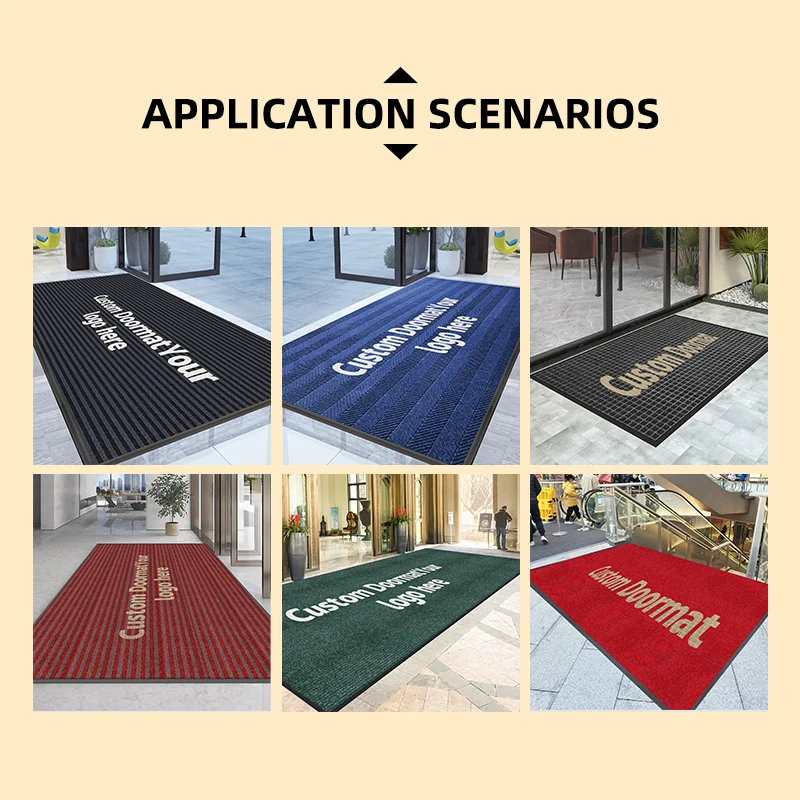 Custom Floor Mat Design Nylon logo with Carpet  Door Mat Entrance