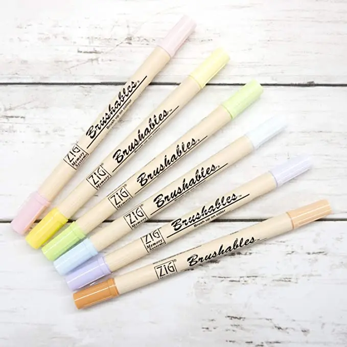 Kuretake ZIG MEMORY SYSTEM BRUSHABLES 6 colors set MS-7700/6VPA Made in Japan