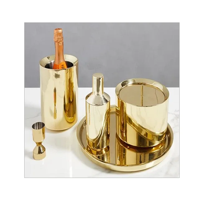 Modern Art Wine Bottle Chiller Metal Champagne Ice Bucket Designs Wine Bottle Holder Champagne Coolers & Wine Chillers