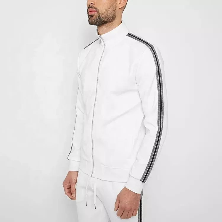 Wholesale Polyester Jacket And Fitness Pants 2 Piece Set Smooth Suede Track Suits Men Sport Tracksuits For Men Soccer