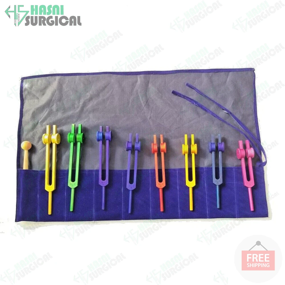 Aluminum alloy New tuning fork 128HZ 256HZ 512HZ 1024HZ 2048HZ Set of 7 ENT Chakra tuning forks