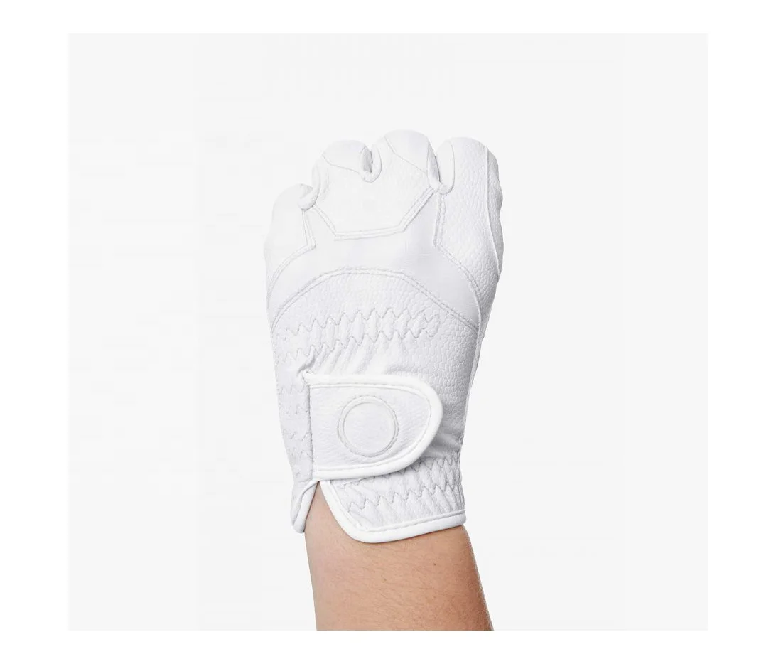 Customizable White Equestrian Riding Gloves Latest Design with Custom Logo Made from High Quality Leather