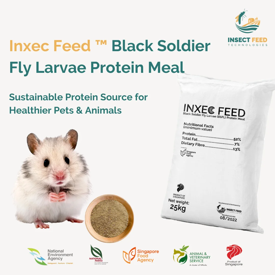 Wholesale Bag Customized Pack Milled Larvae for Pets Protein Powder Black Soldier Fly Natural Animal Feed Better Taste