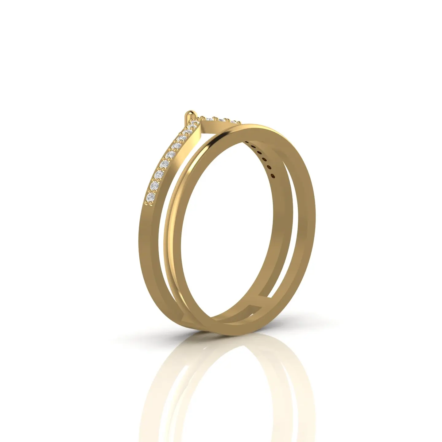 Beautiful Designer Crown Style Diamond Ring for Women In 14Kt Solid Gold White Yellow and Rose Gold Fine Minimalist Jewelry