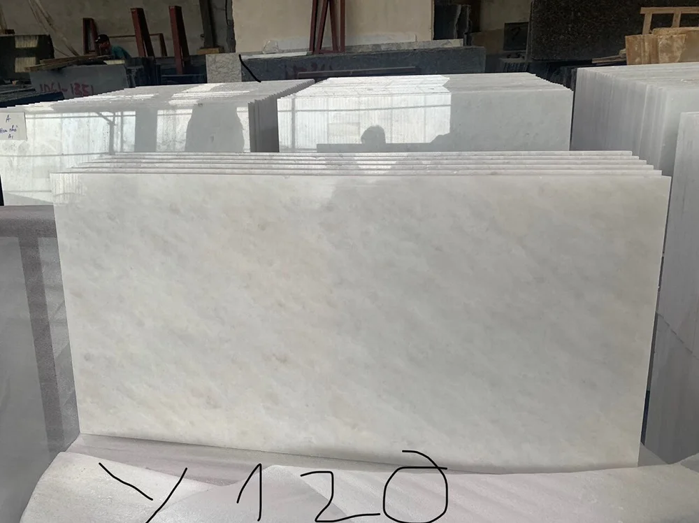 20mm Wholesales Yen Bai Pure White Crytal Marble Slabs And Tiles