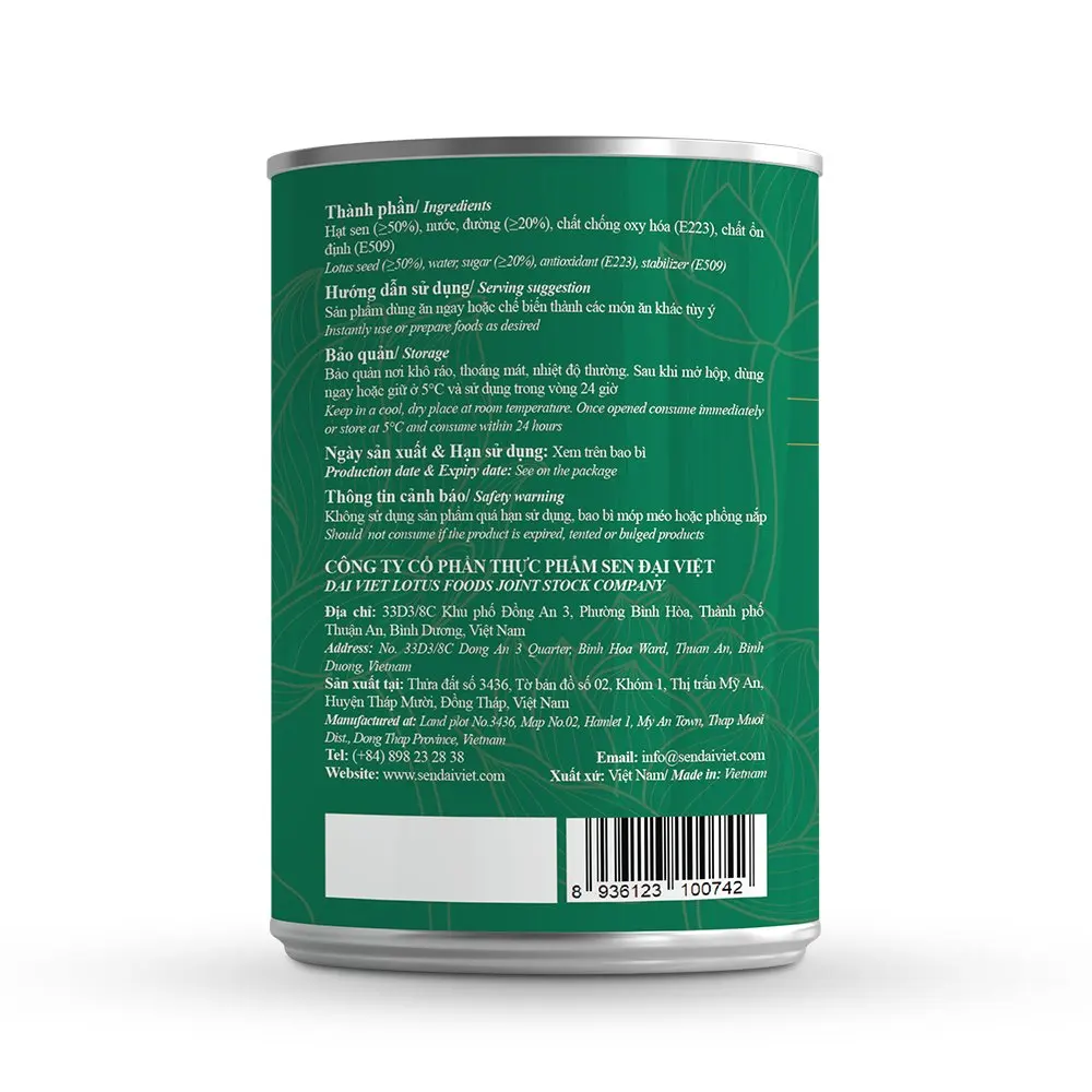 HIGH GRADE 24 months Shelf Life Canned Lotus Seeds in Syrup Natural Fresh Taste Light Sweet Flavor from Vietnam Ready to Eat