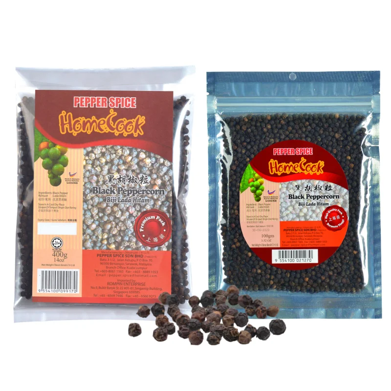 Sarawak Malaysia Premium Grade 100% Dried Clean Black Pepper Corn Low MOQ Europe Standard For Meat Marinade Seasonings Condiment