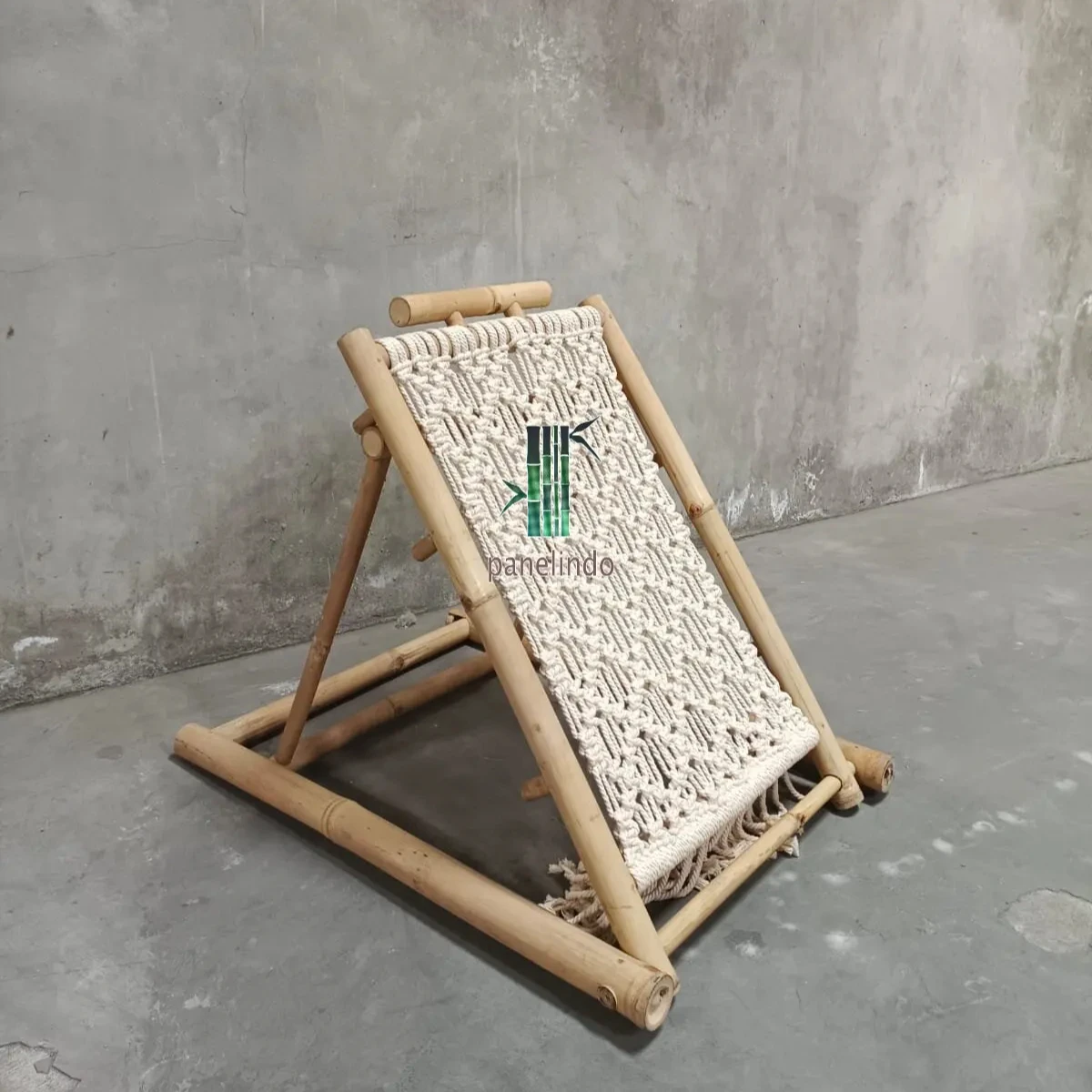 bamboo Floor Chair Macrame living room natural eco friendly pelvic seat camping