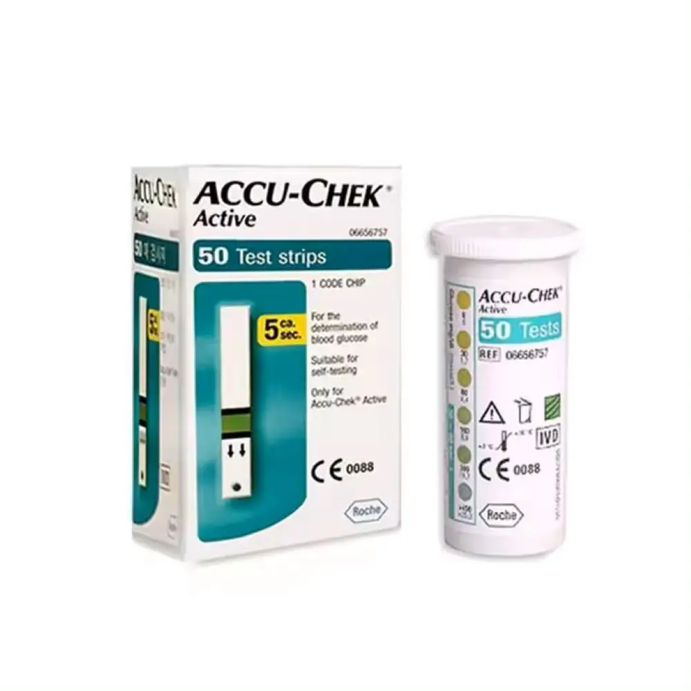 Accu-Chek Active 50 Test Strips and Lancets for blood Glucometer