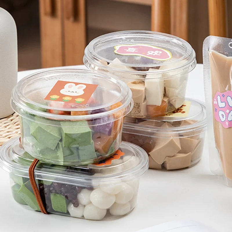 Factory Supplies Disposable Fruit Salad PET Buckets PET Bowls Container PET Jar Acai Bowl