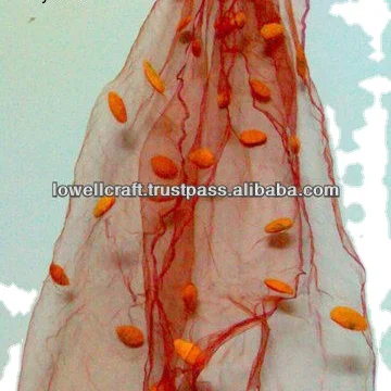 100% pure thin silk organza scarf