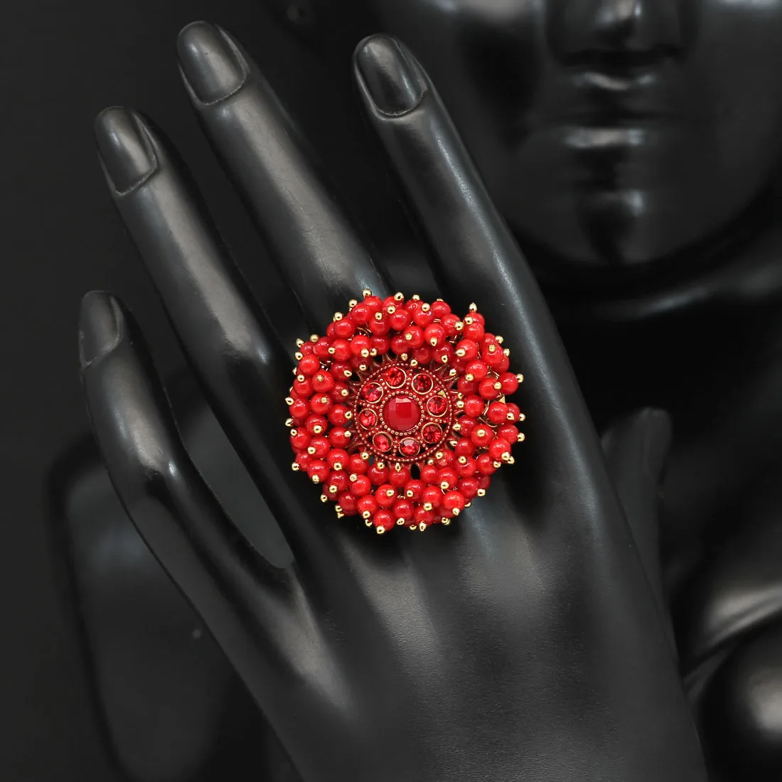 Latest Exclusive Designer Light Weight with Colorful Copper Finger Rings With Brass Gold Pl Collection  For Women And Girls 2022