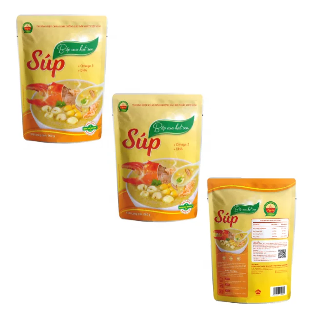 Natural Choices High Quality Corn Crab Lotus Seed Soup Fresh Ingredients No Preservatives Ready-to-Eat Packing Bag Baby Cereal
