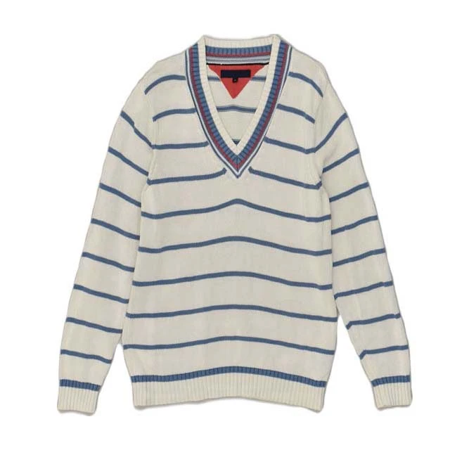 Vintage Cable Knit V Neck Wool Cotton Breathable Winter Wear Cheap Price Striped Men Clothing Knit Cardigan Red Color Sweaters
