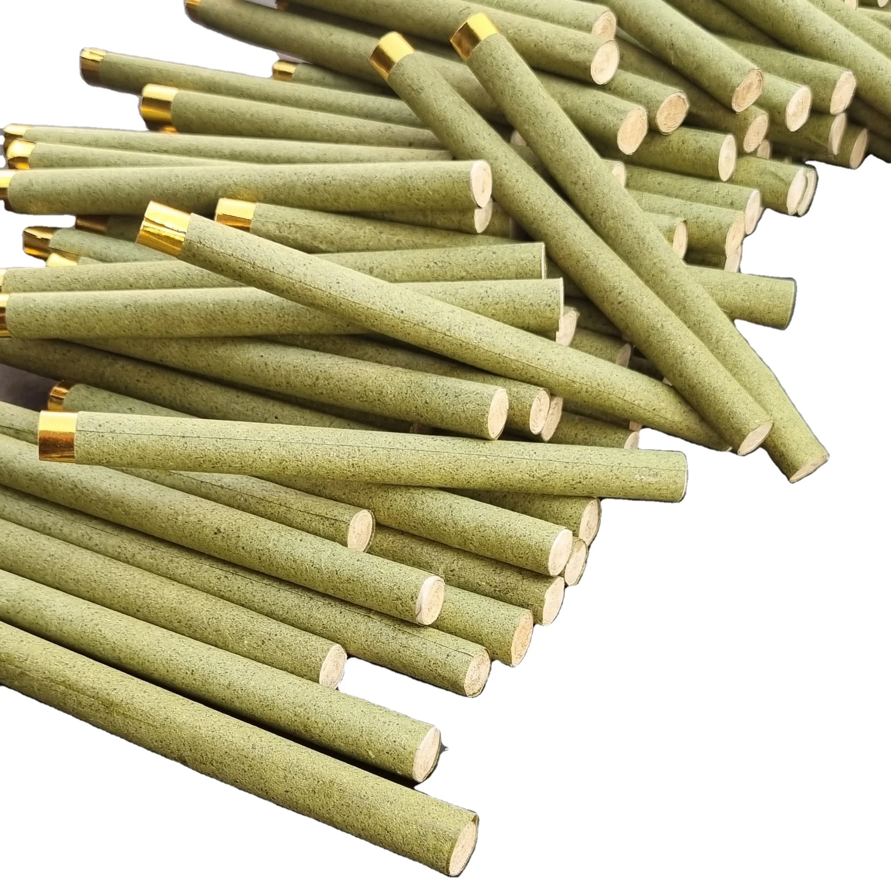 Round Glass & wood tips Brown Green Natural loose leaf cut size wraps NON GMO American Green & Brown paper rolled cones tubes