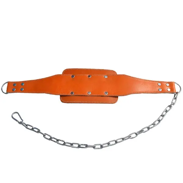 New Custom Logo Fitness Dip Belt with Chain for Weightlifting Powerlifting Workouts Strength Training Waist Support