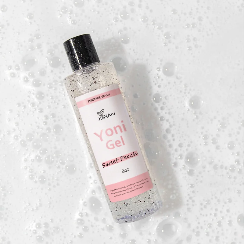 Private Label 100% Natural Sweet Peach Feminine Yoni Wash Gel Product Intimate Hygiene Vagina Whitening Tightening Gel Wash