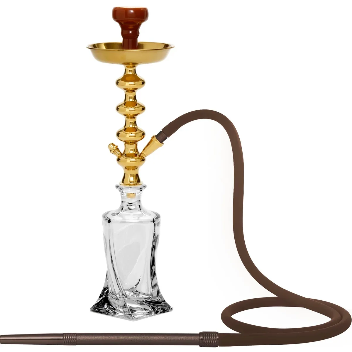 Wholesale Black Smoke Glass Egyptian Hookah Luxury Stainless Steel Glass Designer Hookah for Bars Tableware Smoking Hookah