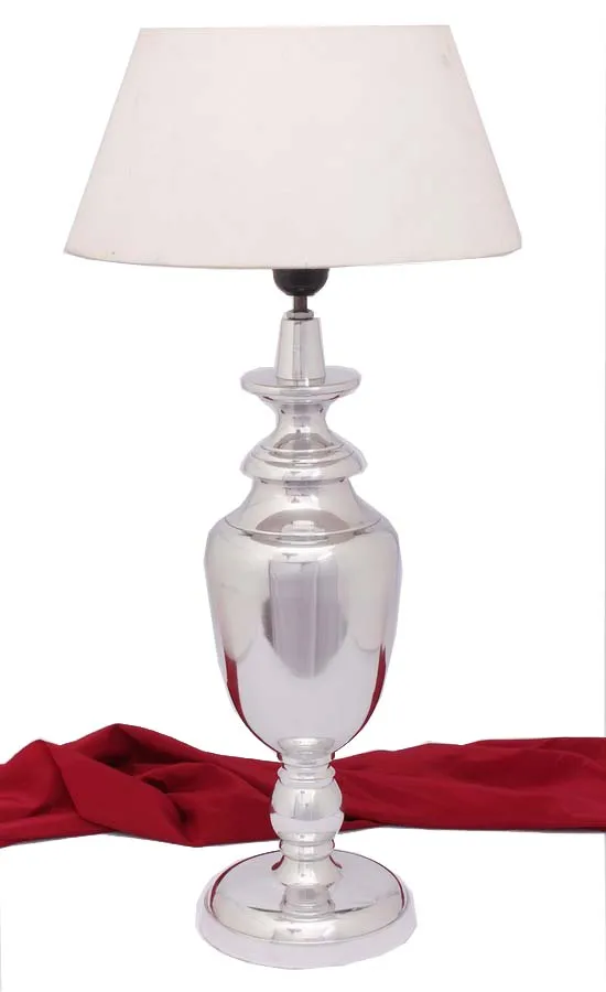 METAL DESIGNER SILVER TABLE LAMP BASE