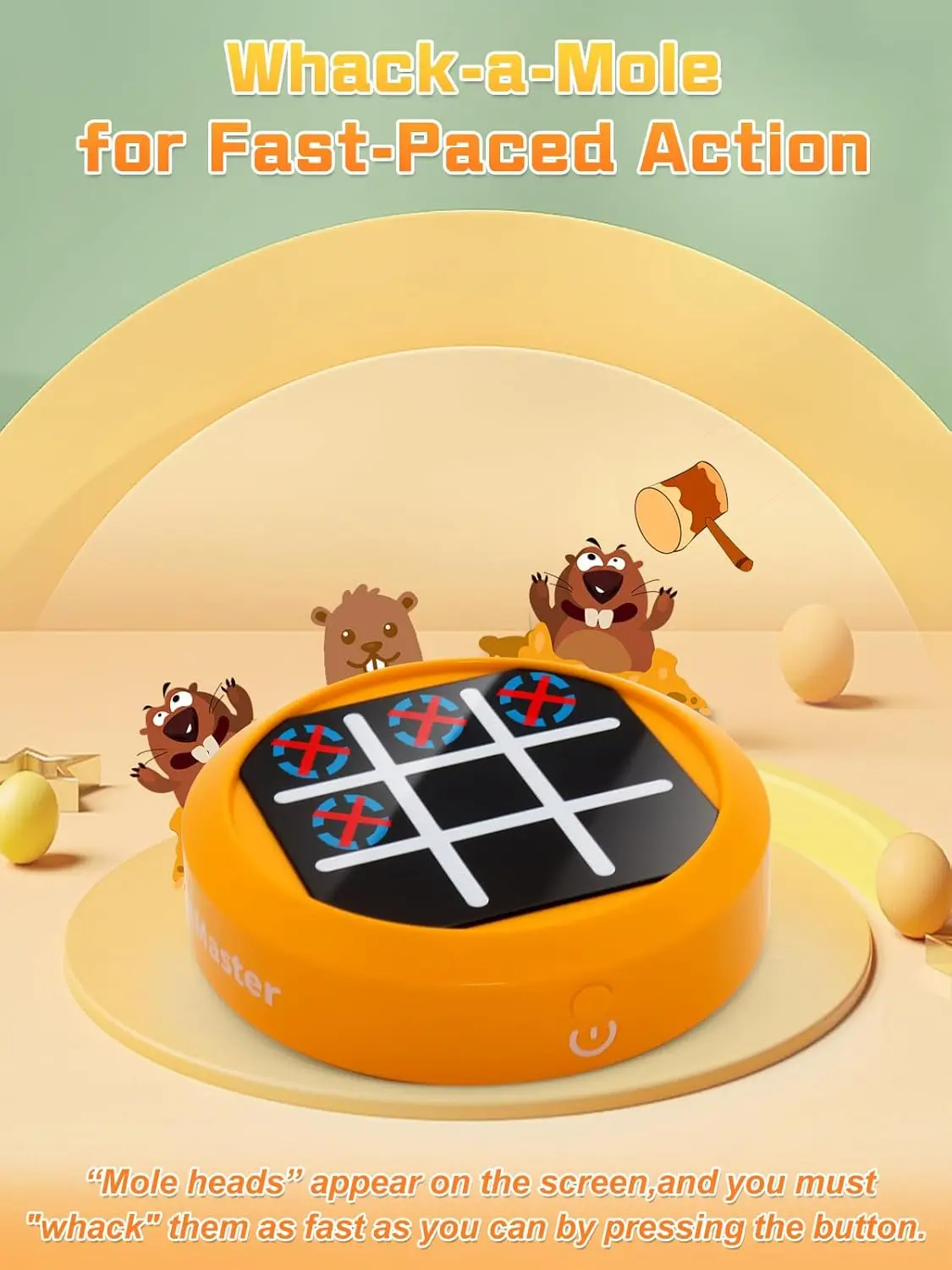 4 в 1 Мини-игра Tac Toe Bolt Электронная портативная игровая консоль Whack-a-Mole Family Fun Travel настольные игры
