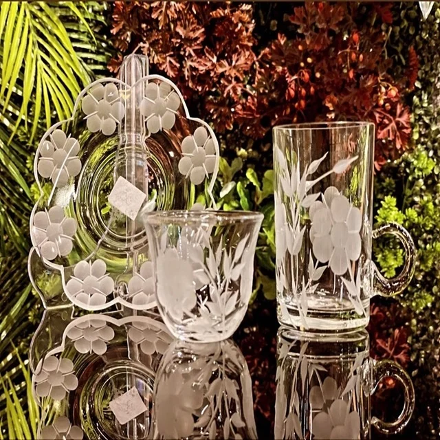 Custom hot sales Light Luxury Thin Waist Lined Gold Turkish Tea Cups Set Espresso Cawa Coffee Cup Cup for 6 People from turkey