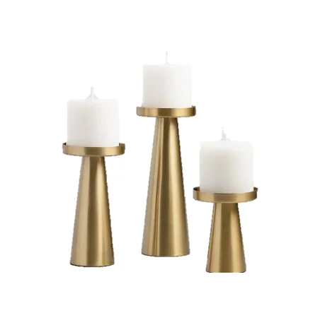 Modern Design Restaurant and Home Decoration Candle Holder Gold Metal Candlestick Holder for Worldwide Exporter