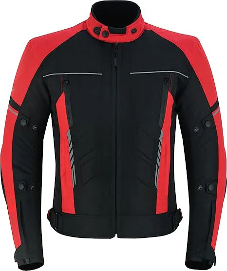All Season Racing Motorbike Jacket for Men Water Proof & Breathable Motorcycle Cordura Jacket for Mens.