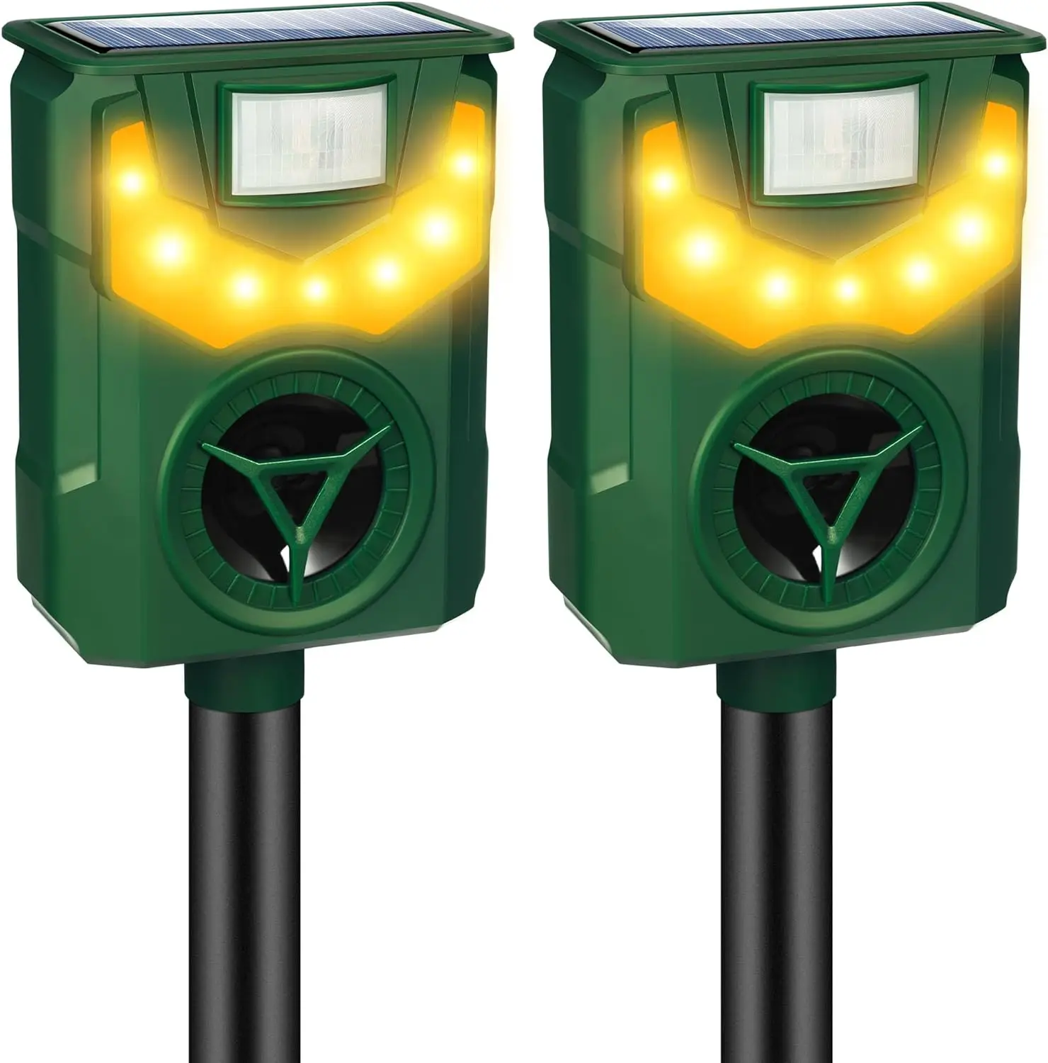 Ultrasonic Animal Repellent Cat Deterrent Outdoor  Flame Light Animal Repellent for Garden Repel Dogs Bird Skunk  Squirrels Deer