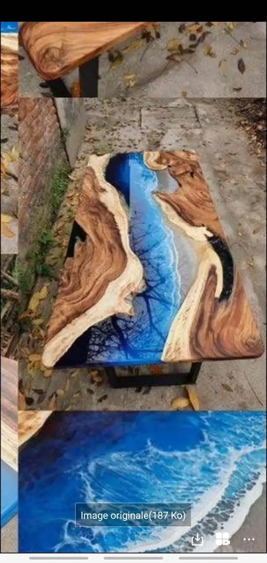 Epoxy River Wood Dining Room Table for Home Furniture