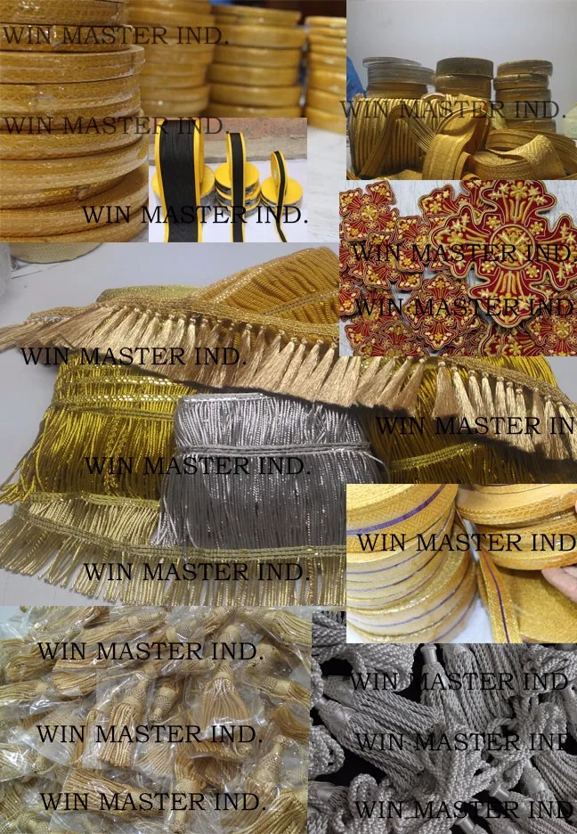 Ceremonial Uniform Wire French Braids Lace as per full custom demand