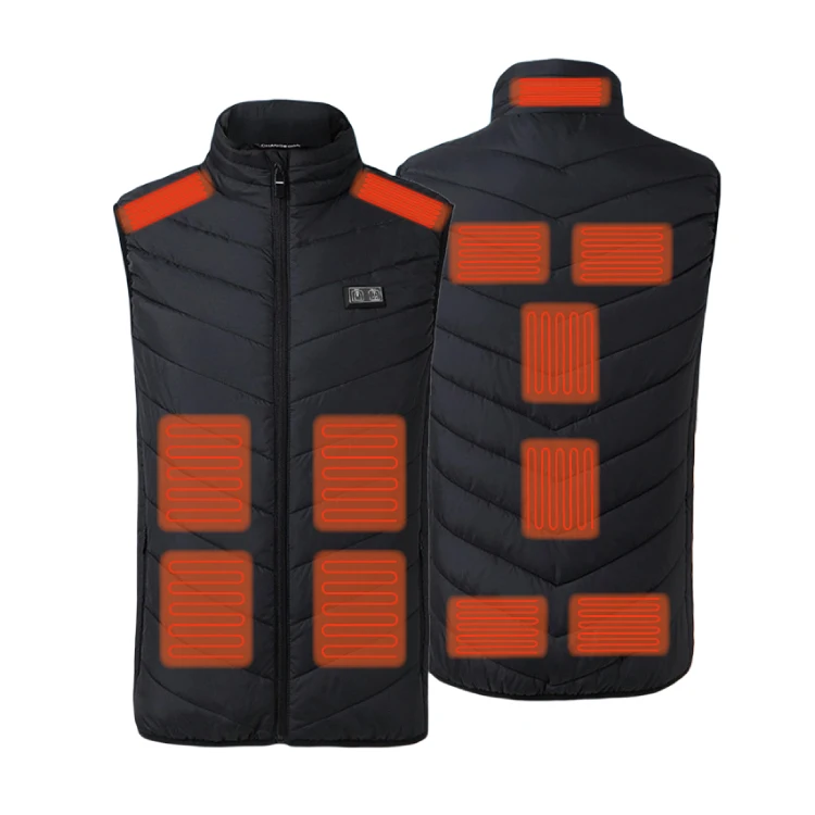 Custom Winter Unisex 13 Heating Zones Electric Heated Vest Waistcoat for Hiking Mountain Climbing Skiing Hunting