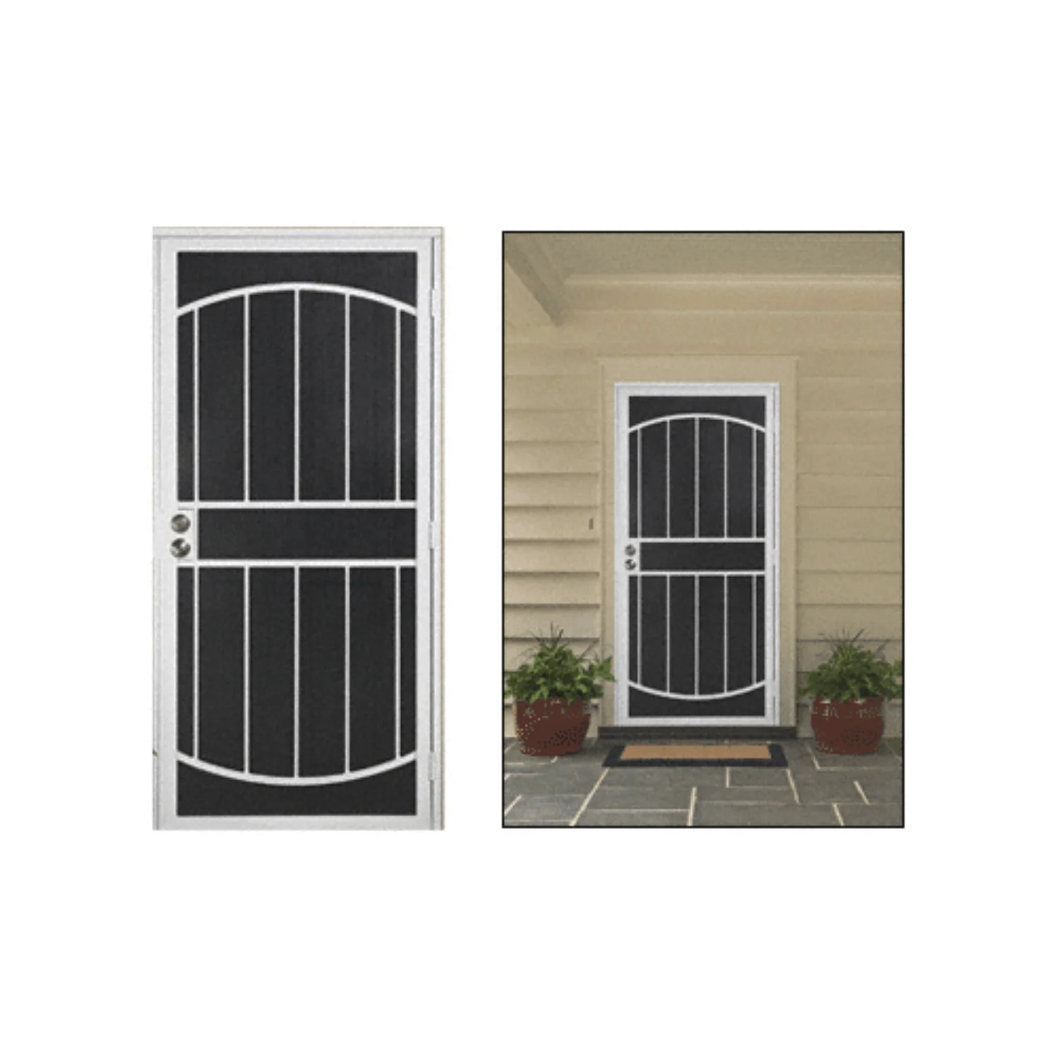 Metal Doors Exterior Steel Decorative Wrought Iron Metal Custom Steel Security Screen Door