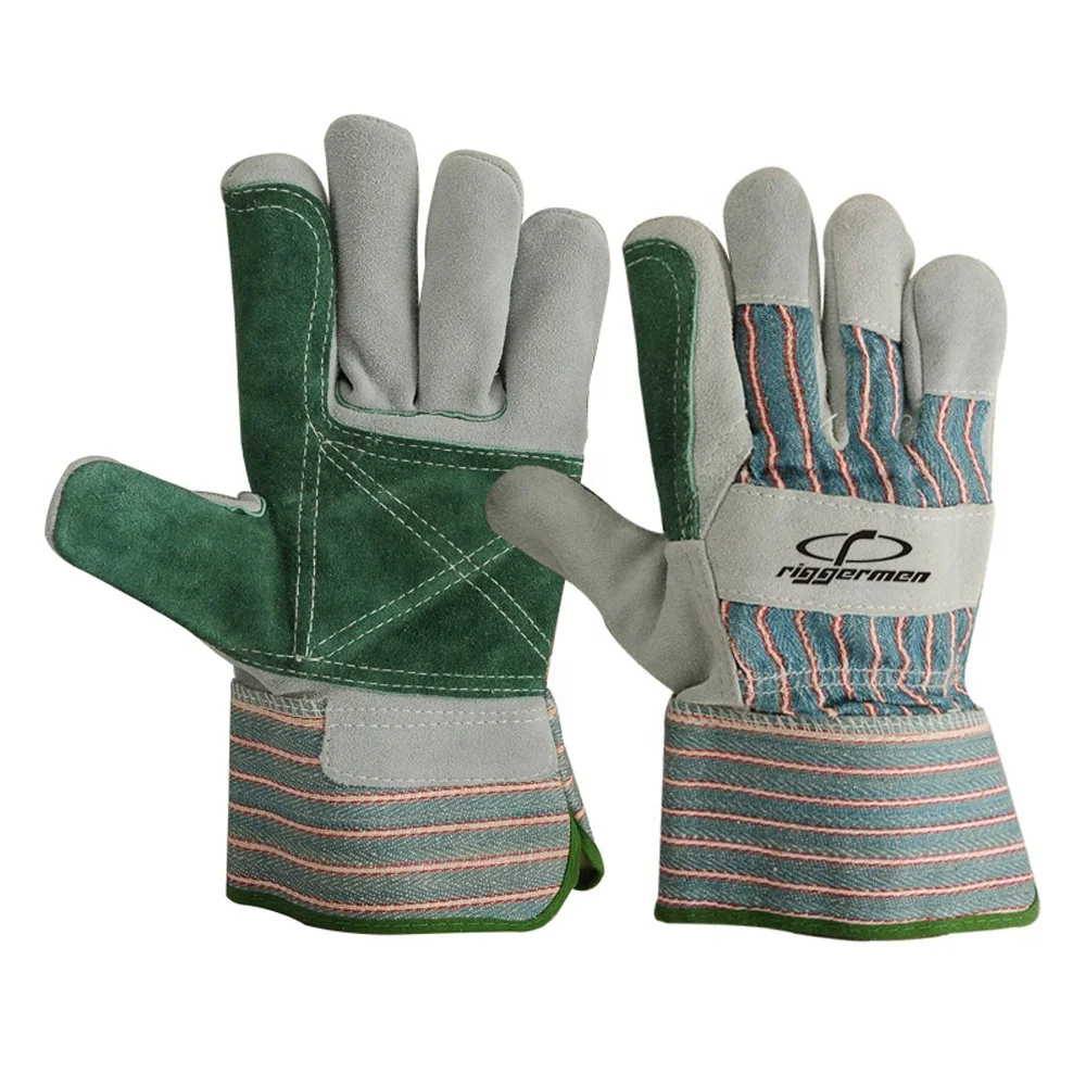 Canadian Rigger Gloves Garden Safety Protective Construction Gloves with Leather Canvas Rubberize for Driving Use