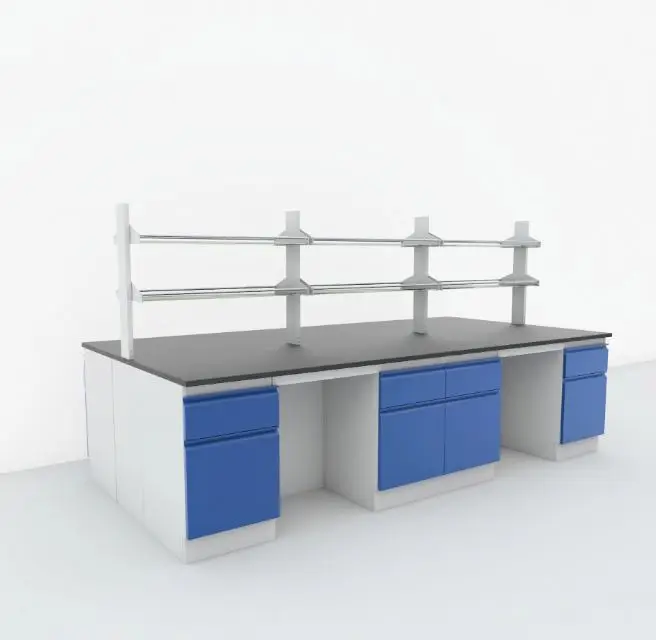 Industrial Style Metal Laboratory Workstation Furniture Iron Lab Table for Dental School Medical & Biology Applications