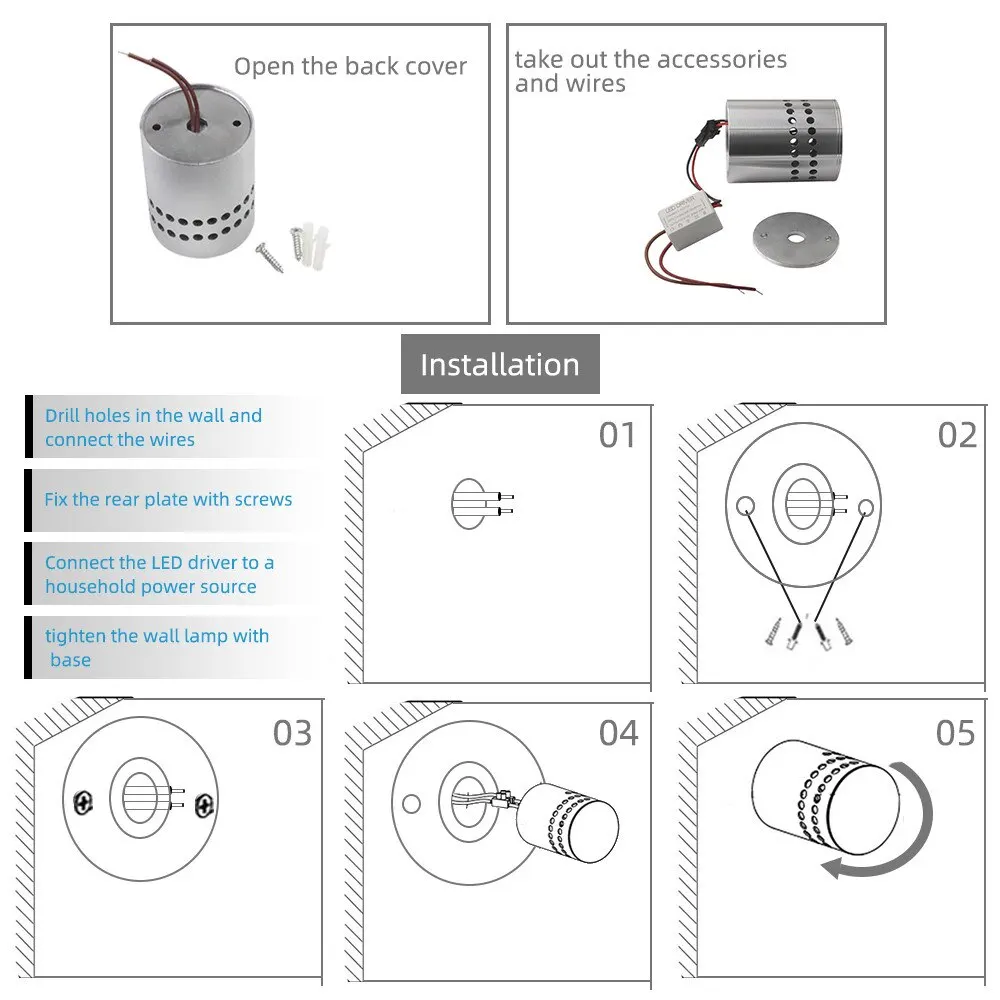 Modern Colorful Lighting Spiral Effect Light Spiral Hole Led Wall Lights For Indoor Bar KTV Decoration