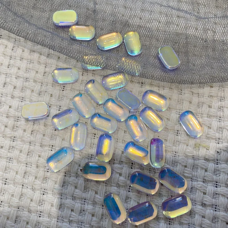 Dongzhou Ice Cubes Mixed Size Glass Crystal Stone Flat Back Rhinestones For DIY Nail Bags Art Crafts