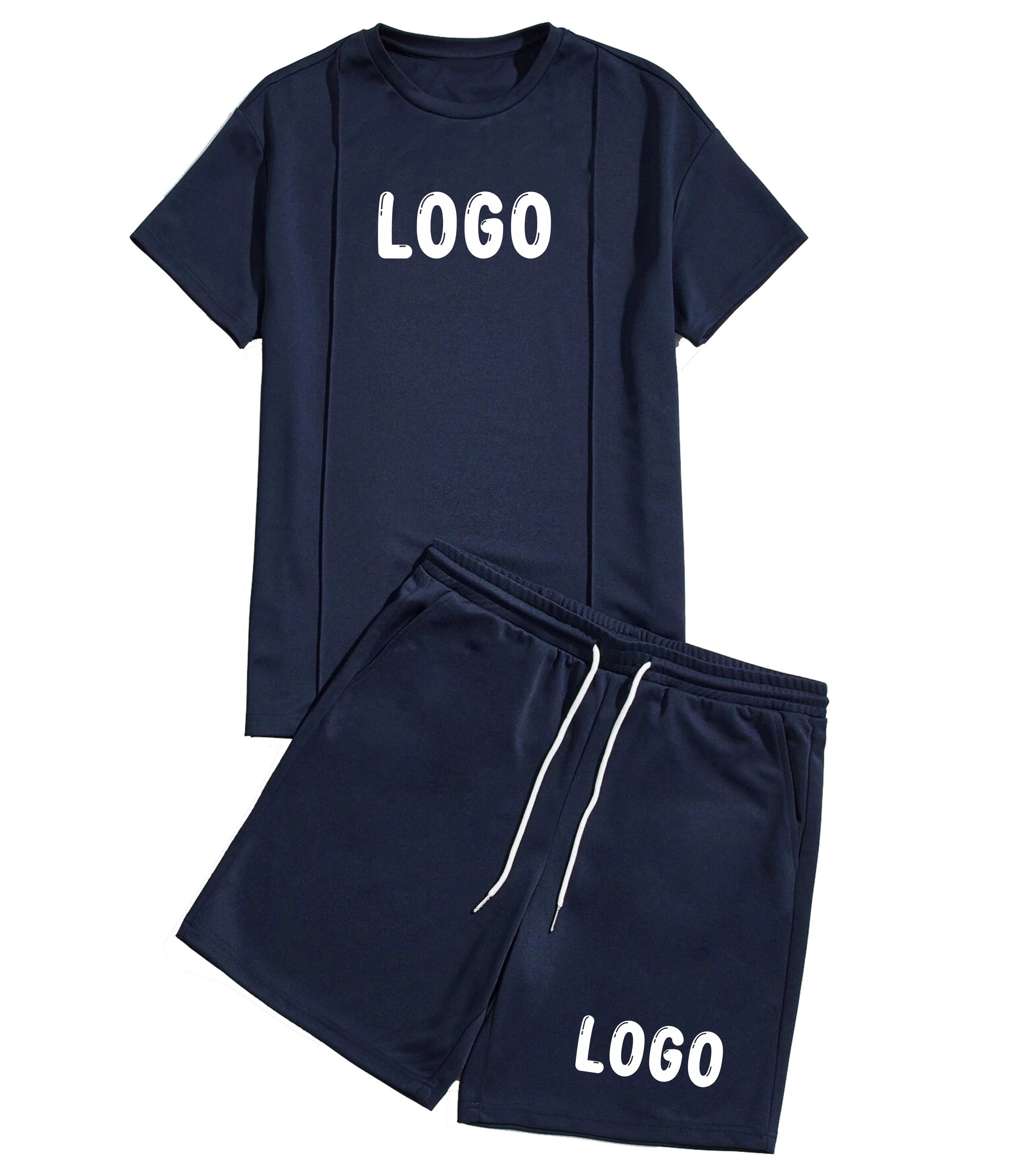 Tshirt with Matching Shorts Gym Short Sets for Men T Shirt and Short Set custom logo summer mens sets sportswear