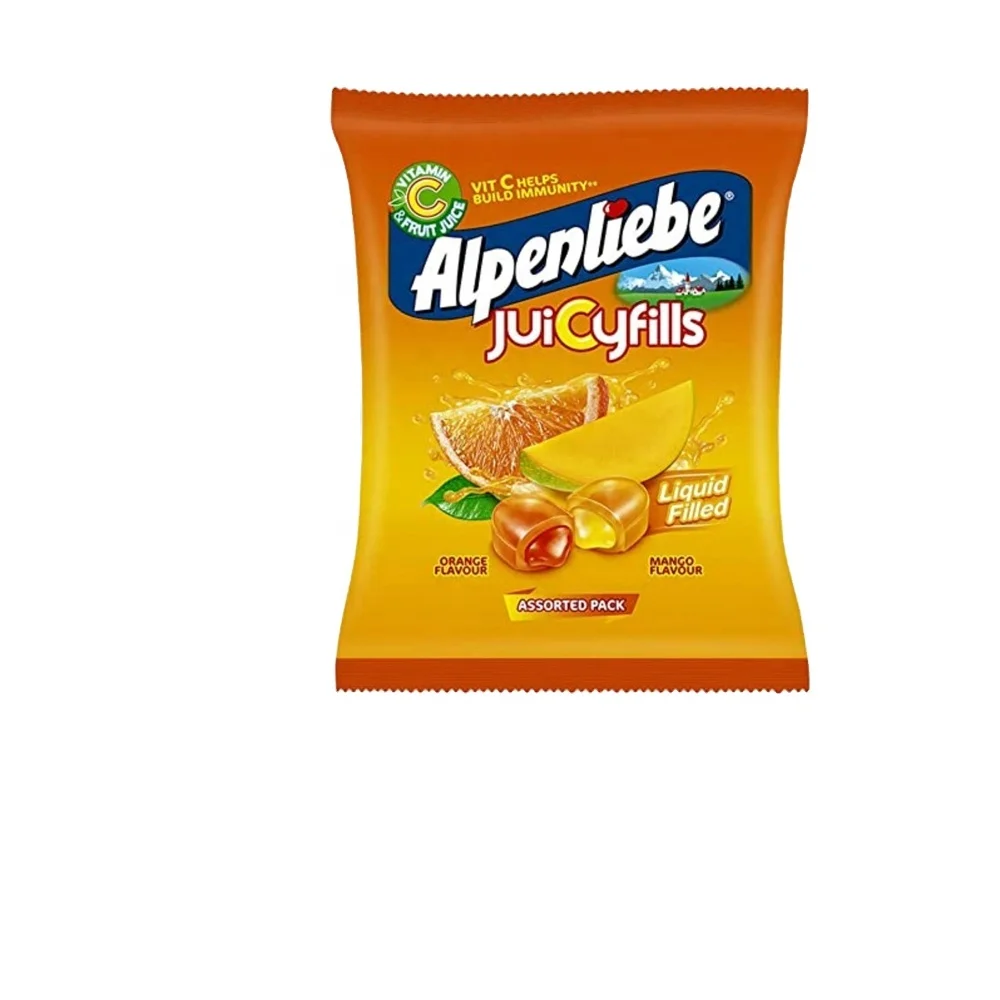 Оптовая продажа, конфеты Alpenliebe, сочные наполнители, г, твердые конфеты с сочными наполнителями в среднем кислом виде и конфетами