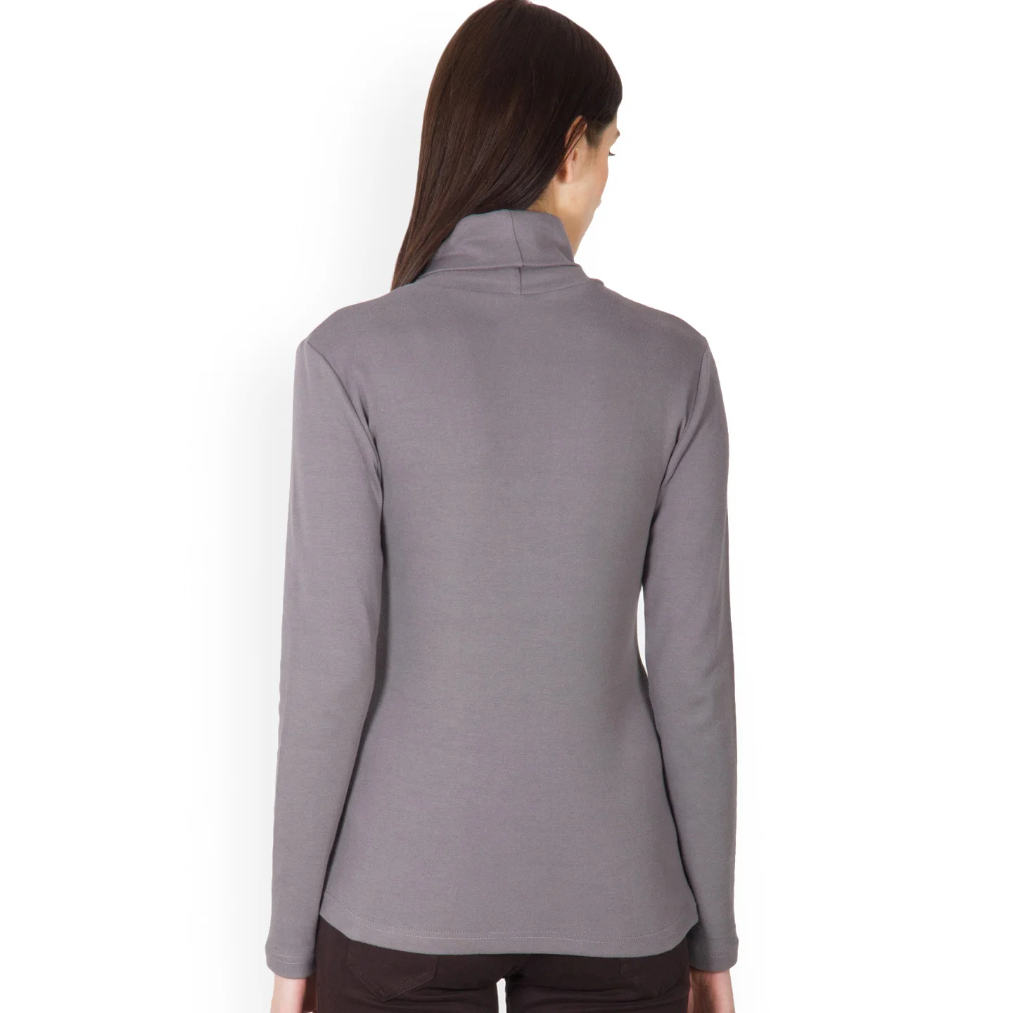 Vietnam Manufacture Good Price Breathable Plain Round Neck Long Sleeve 100% Cotton  T shirt Women