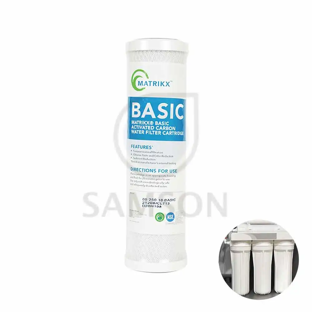 Hot Selling NSF Certified 100% Coconut Shell Activated Carbon Block CTO Water Filter for Household Use with Bacteria Removal