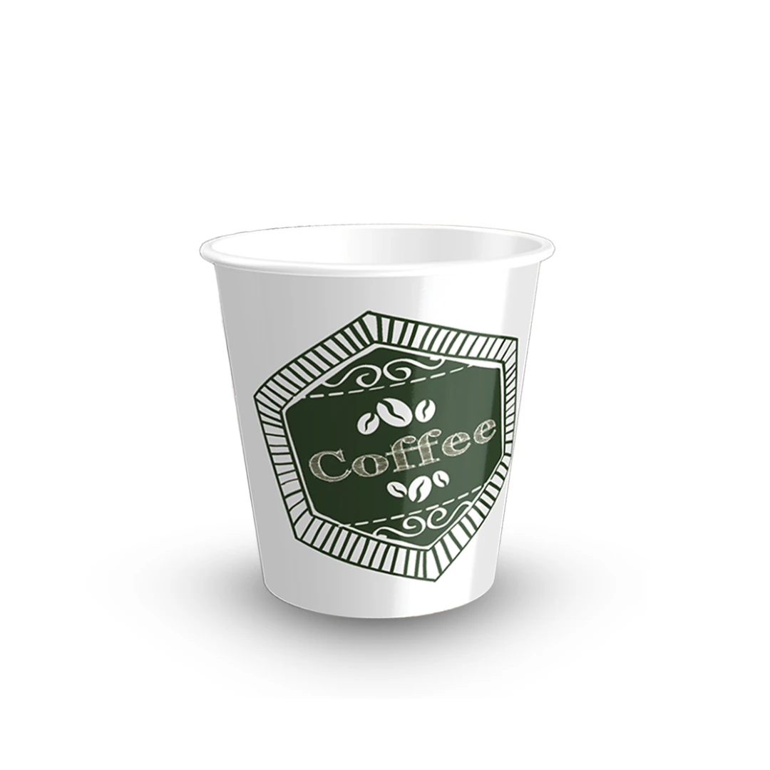 K-KA-P 8-22oz Single Wall Craft Paper Cup Disposable with PE Coat Custom Logo Printed Handle for Hot/Cold Coffee