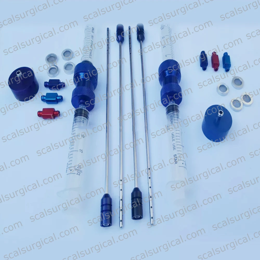 Three Port Harvester Toomey Handle Cannula Toomey Infiltration cannulas Set