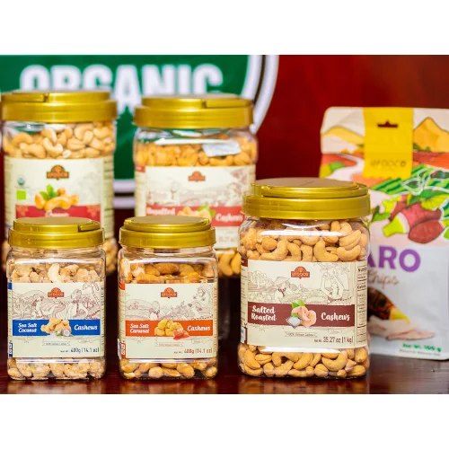 Морская соль кешью, карамельный вкус, упаковка 400 г, пластиковая банка, вкусные орехи кешью, вьетнамское происхождение, соленые орехи, бесплатный образец