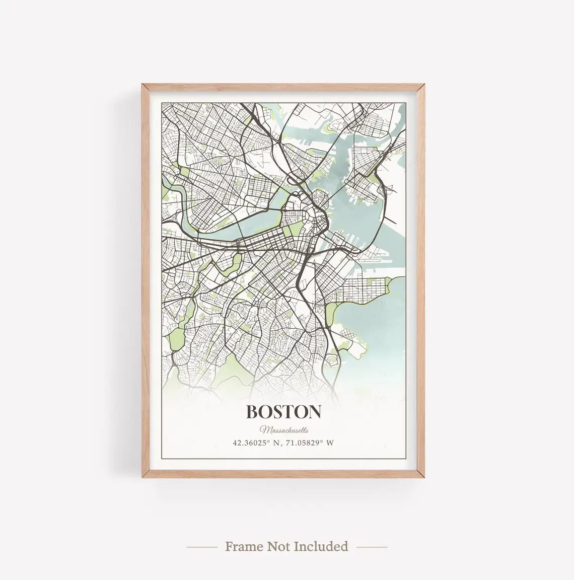 SQ Boston City Prints Set of 6 Boston Photography Painting Wall Art Massachusetts Photo City Poster