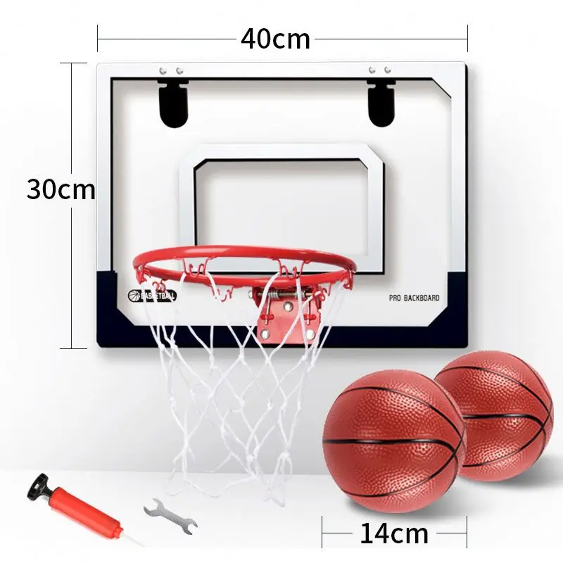 Factory 14cm 20cm kid basketball ball 40*30cm 46*30cm transparency pro portable mini wall mounted promo basketball hoop