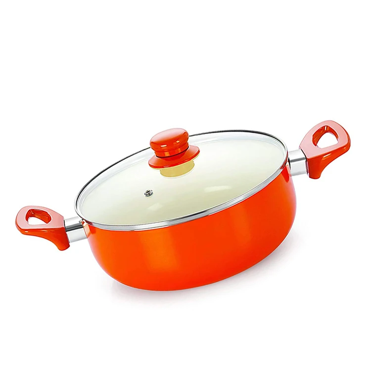 Newest Trending Deep Fry Kadai Induction Friendly Healthy Ceramic Coated Cookware Kadai With Lid For Sale At Cheap Price