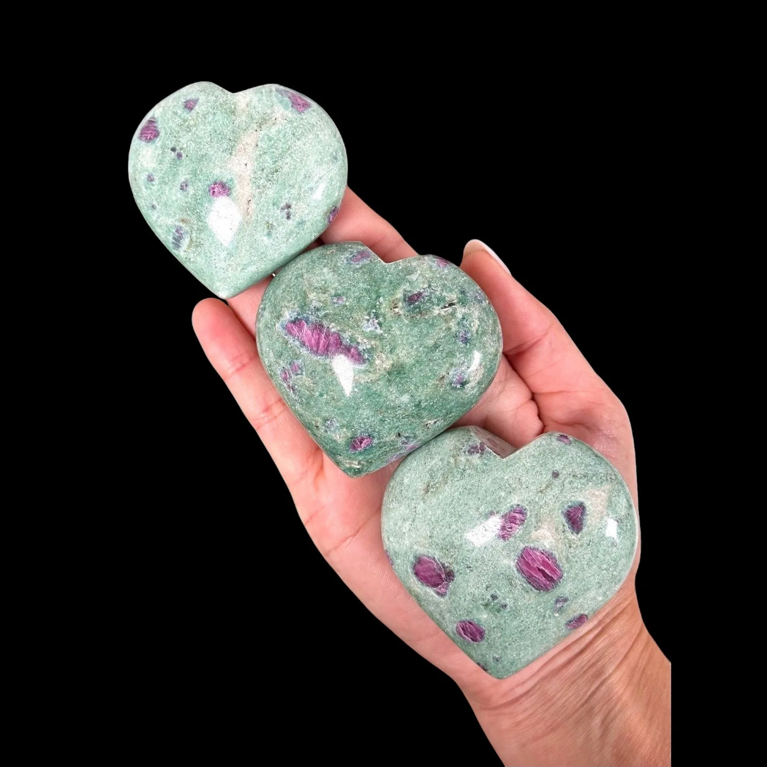 Натуральный Рубин Fuchsite резные пухлые сердца полированные Агатовые кристаллы фэншуй украшения милые маленькие рубины идеи для исцеления подарков