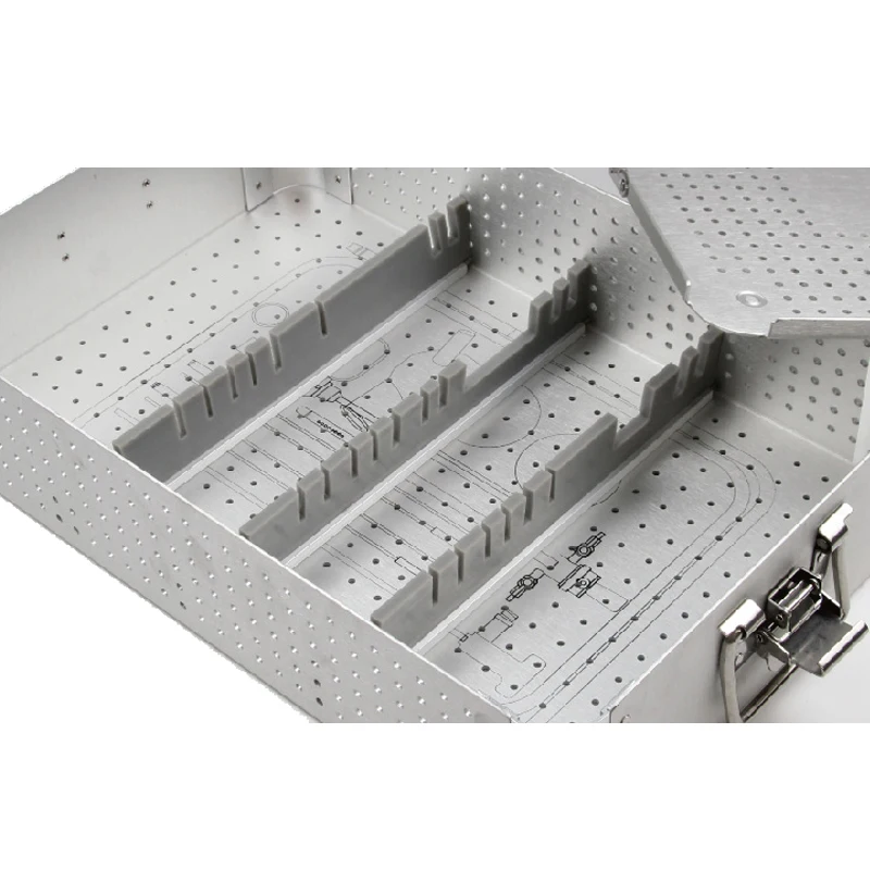 High Quality Aluminum Alloy Surgical Instrument Disinfection Box With Silicone Mat