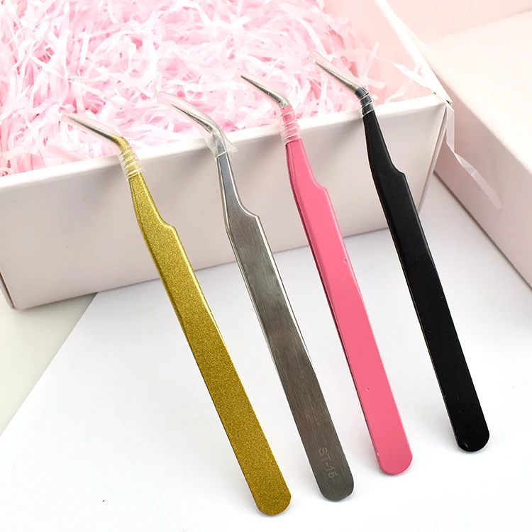 volume tweezers set with fiber tips stainless steel high quality dumout vetus classic volume eyelash tweezers set with logo